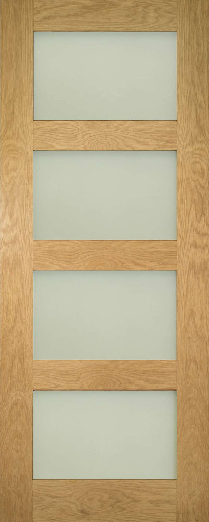 Pre-Assembled Oak Coventry Frosted Glazed Door Set