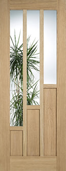LPD Pre-Finished Oak Coventry Clear Glazed  Internal door