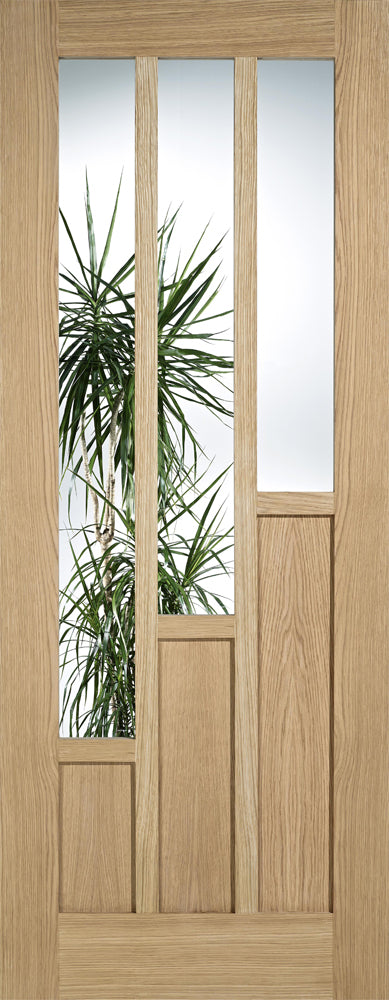 LPD Pre-Finished Oak Coventry Clear Glazed  Internal door