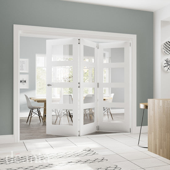 Deanta White Primed Coventry Glazed Fire Door
