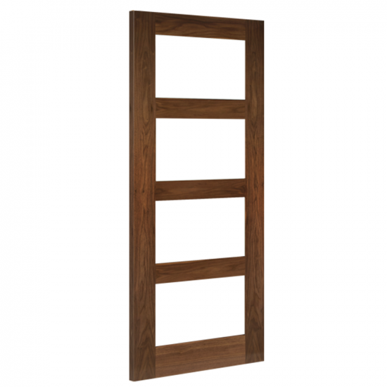 Deanta Walnut Coventry Glazed Fire Door Pre-finished FSC