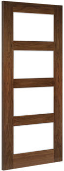 Deanta Walnut Coventry Clear Glazed Pre-finished Internal door