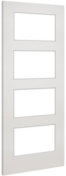Deanta White Primed Coventry Clear Glazed Internal door