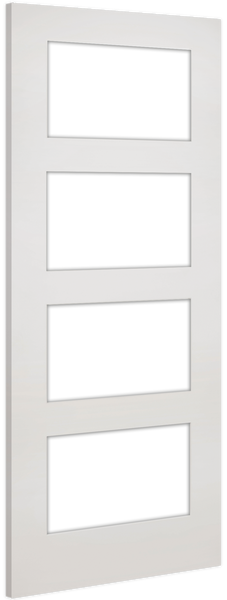 Deanta White Primed Coventry Clear Glazed Internal door