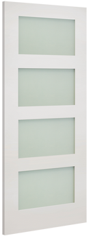 Deanta White Primed Coventry Obscure Glazed Internal door