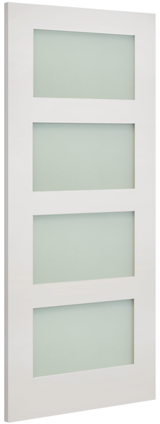 Deanta White Primed Coventry Obscure Glazed Internal door