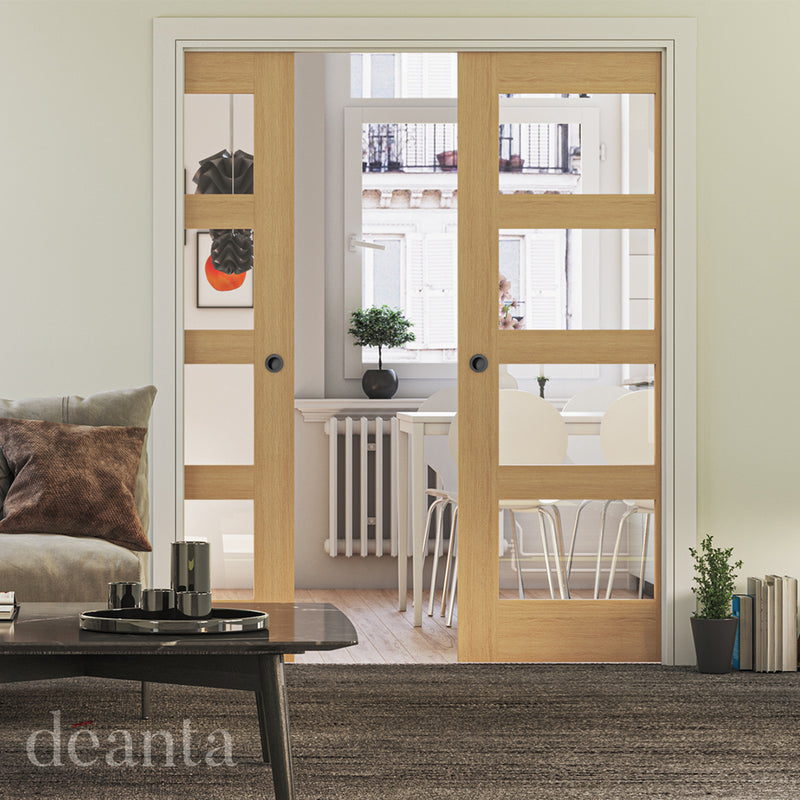 Deanta Double Pocket Door System