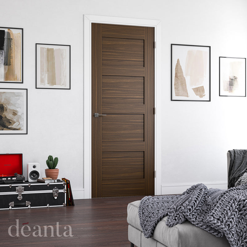 Deanta Walnut Coventry Fire Door Pre-finished