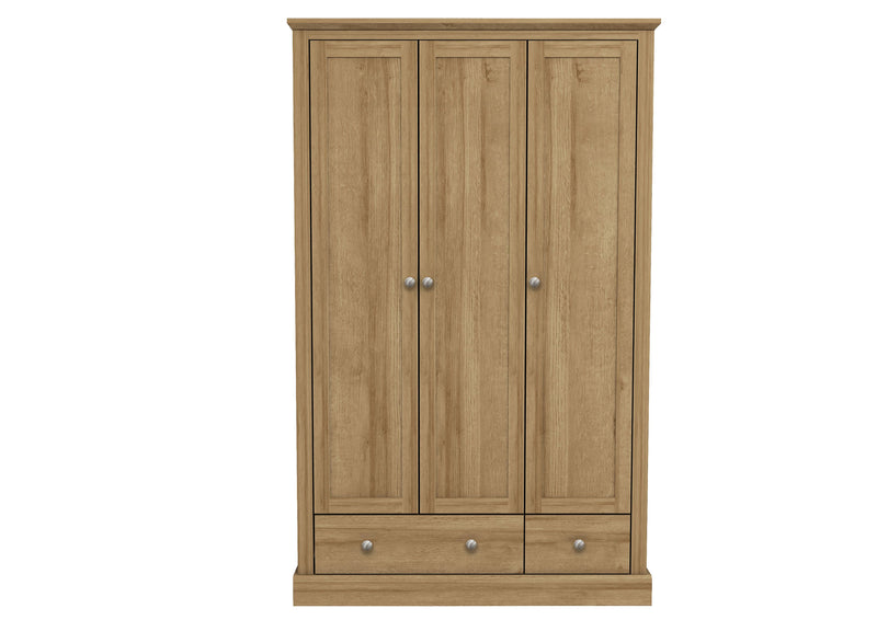 LPD Devon 3 Door 2 Drawer Wardrobe