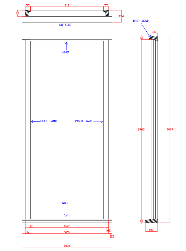 XL Joinery External Hardwood Door Frame Internal door