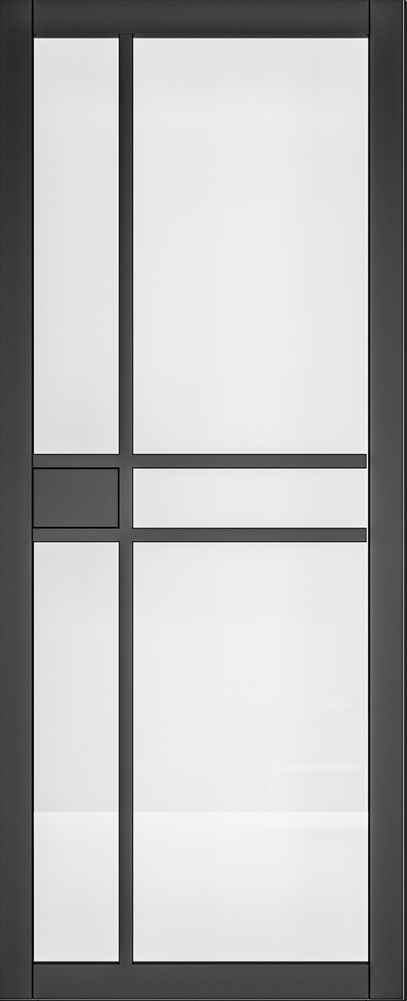 Dalston Black Prefinished Clear Glazed Door Kit