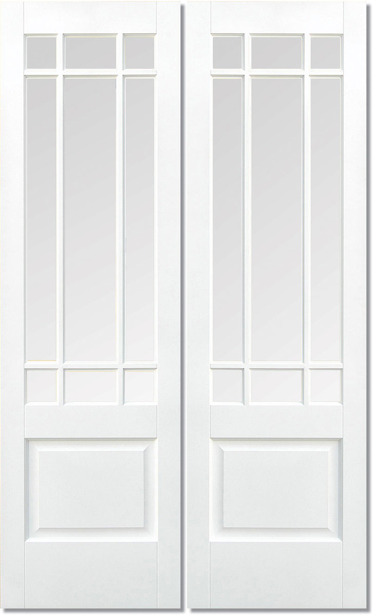 LPD White Primed Glazed Downham Pair