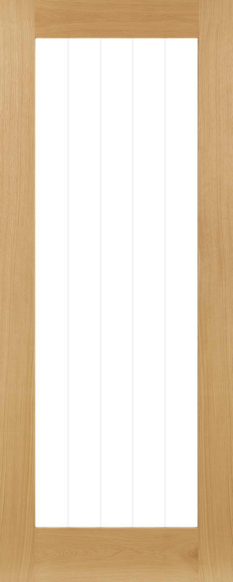 Deanta Oak Ely 1L Full Glazed Pre-finished Internal door