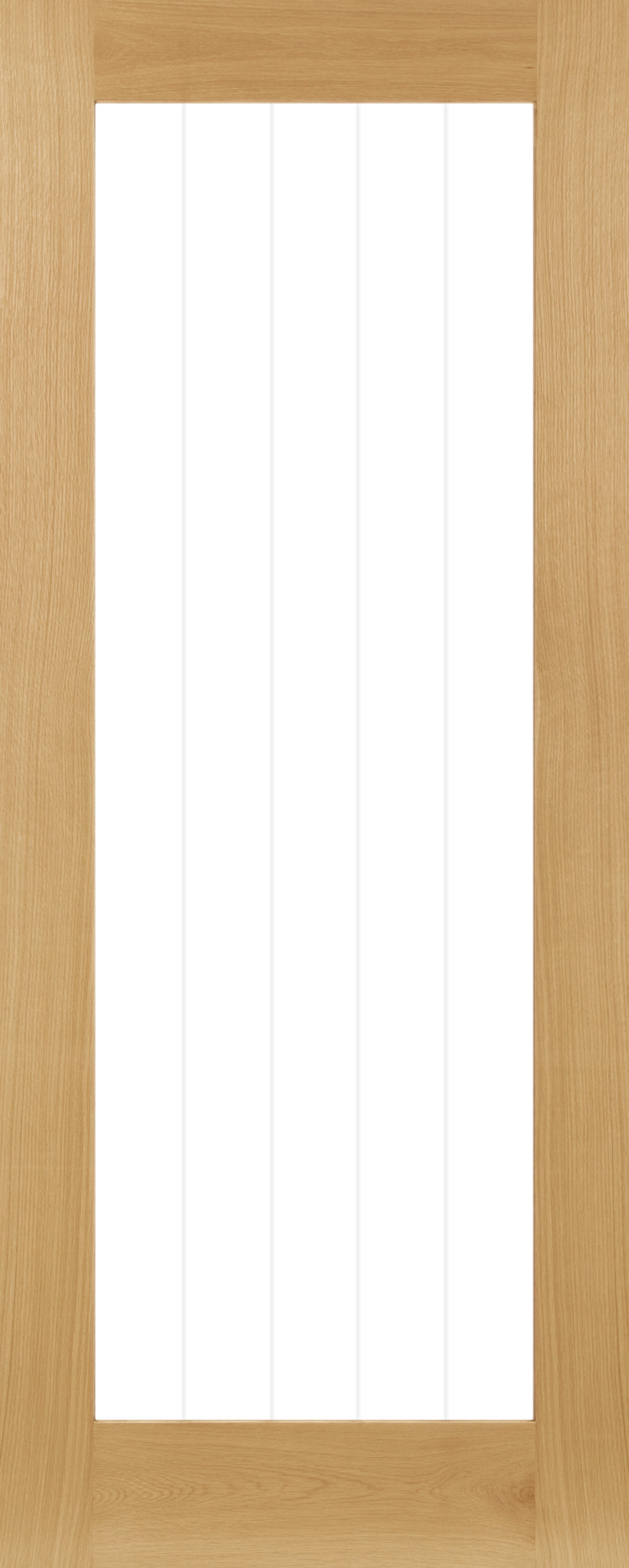 Unfinished Oak Ely 1L Full Glazed Door Kit