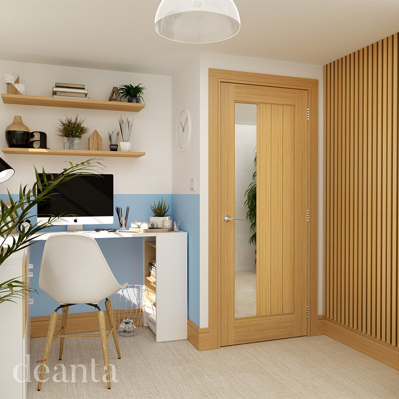 Deanta Ely Prefinished Oak 1SL Glazed FSC Internal door