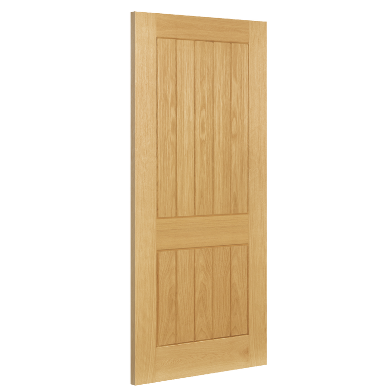 Deanta Oak Ely Pre-Finished 2 Panel FD30 Fire Door - FSC