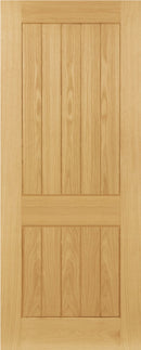 Deanta Oak Ely Pre-Finished 2 Panel FD30 Fire Door - FSC