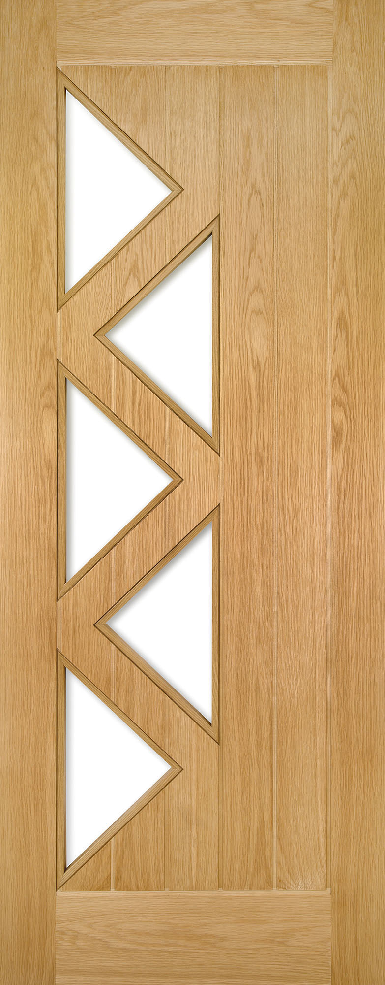 Pre-Assembled Oak Ely 5L Glazed Pre-finished Door Set