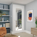 Deanta Ely White Primed Glazed (1L Full)  Internal door