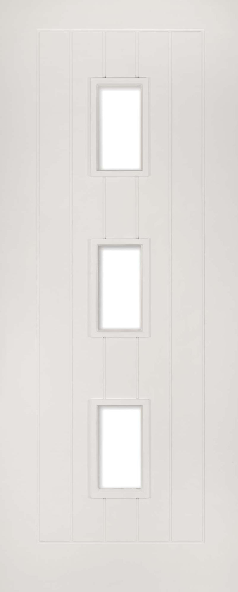 White Primed Ely Clear Glazed Door Kit
