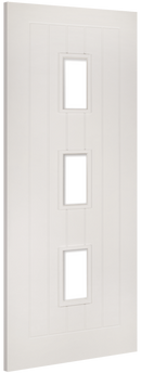 Deanta White Primed Ely Clear Glazed Fire Door Internal door