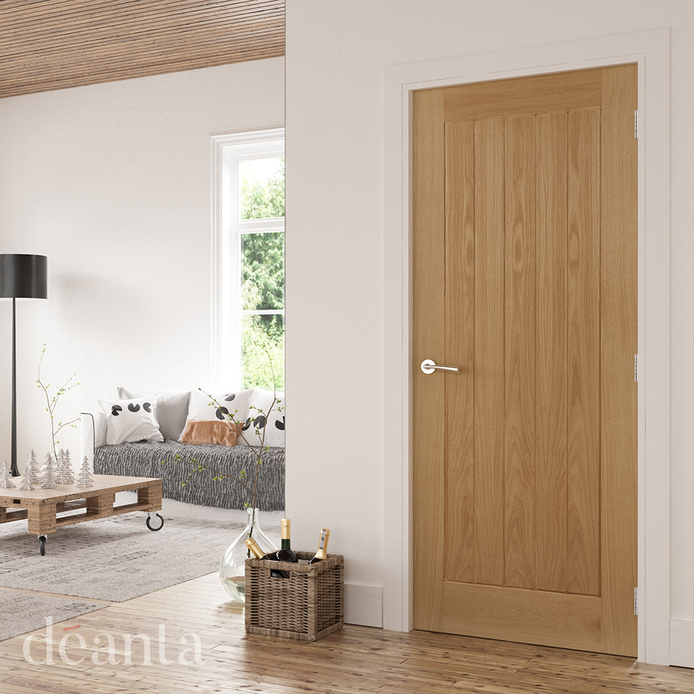 Pre-Assembled Oak Ely Fire Door Set