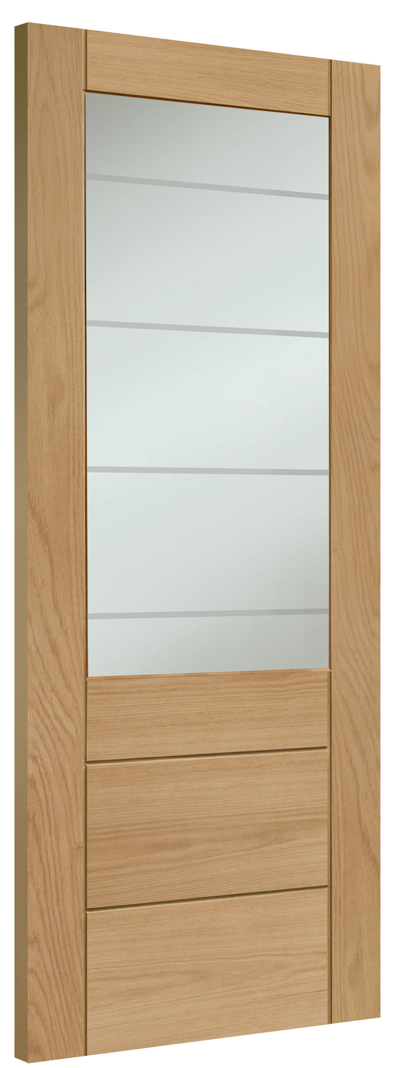 XL Joinery Internal Essential Oak Palermo 2XG with Clear Etched Glass