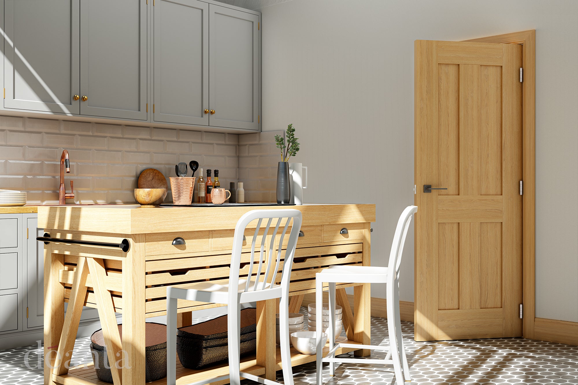 Deanta Oak Eton Fire Door