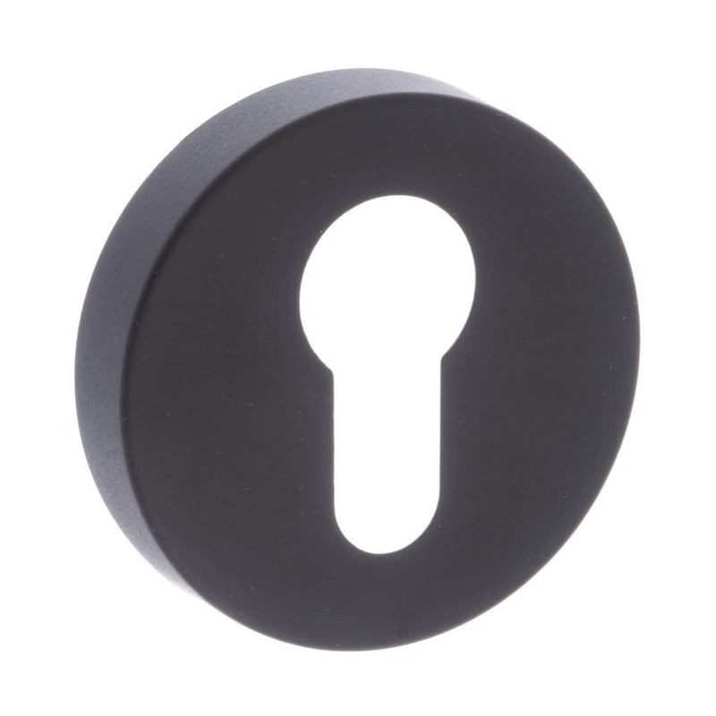 Atlantic Forme Round Euro Escutcheon (Matt Black) - Door Supplies Online