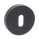 Atlantic Forme Round Key Escutcheon (Matt Black) - Door Supplies Online