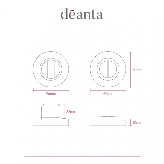 Deanta Thumb Turn Set (Satin Nickel Chrome)