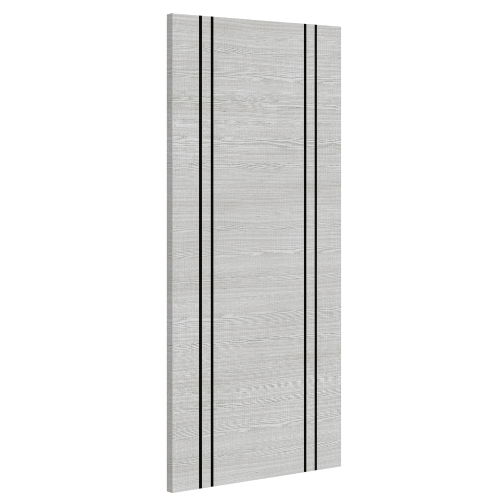 Deanta Flush Prefinished Light Grey Ash Vertical Inlay FD30 FSC