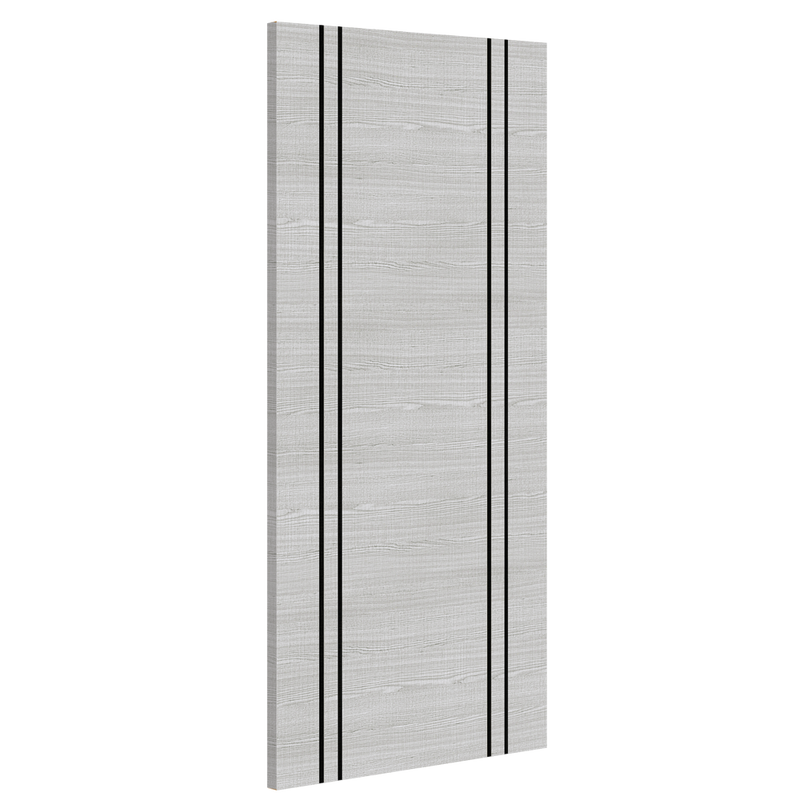 Deanta Flush Prefinished Light Grey Ash Vertical Inlay FD30