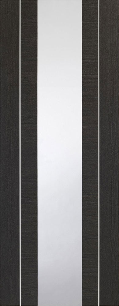 Internal door XL Joinery Forli Dark Grey Clear Glazed