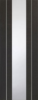 Internal door XL Joinery Forli Dark Grey Clear Glazed