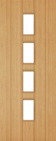 Pre-Assembled Unfinished Oak Galway Glazed Door Set