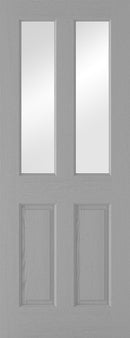 LPD Grey Moulded Glazed 2P-2L Internal door