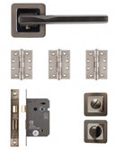 Deanta Hadrian Bathroom Latch Kit (Matt Satin Black)
