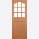 External Door LPD Hardwood Stable 9L M&T Clear Glazed