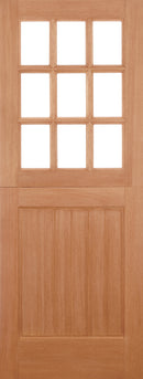 External Door LPD Hardwood Stable 9L Straight Top M&T Unglazed