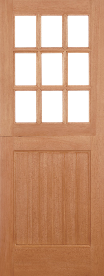 External Door LPD Hardwood Stable 9L Straight Top M&T Unglazed