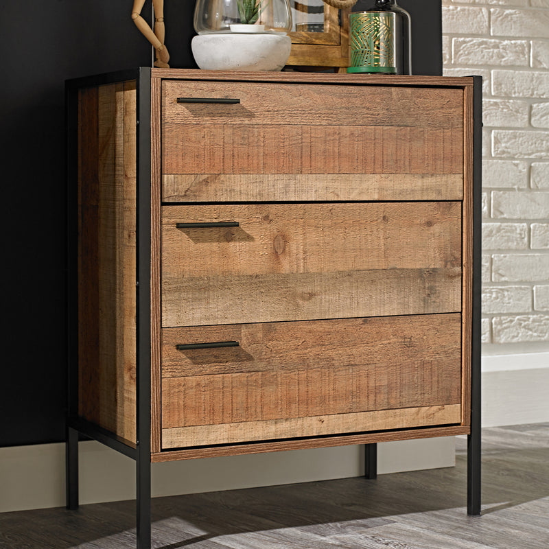 LPD Hoxton 3 Piece Bedroom Set Distressed