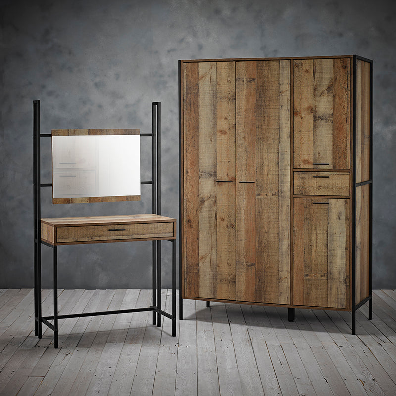 LPD Hoxton Dressing Table and Mirror Distressed