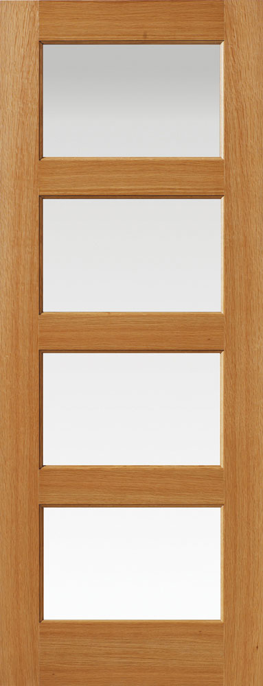 Internal door JB Kind River Oak Humber Clear Glazed