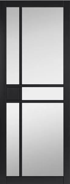 JB Kind City Black Clear Glass Internal door