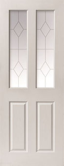 JB Kind Canterbury Grained Etched Glass Internal door