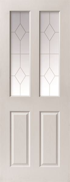JB Kind Canterbury Grained Etched Glass Internal door