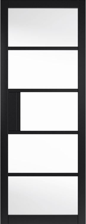 JB Kind Metro Black Clear Glass Internal door