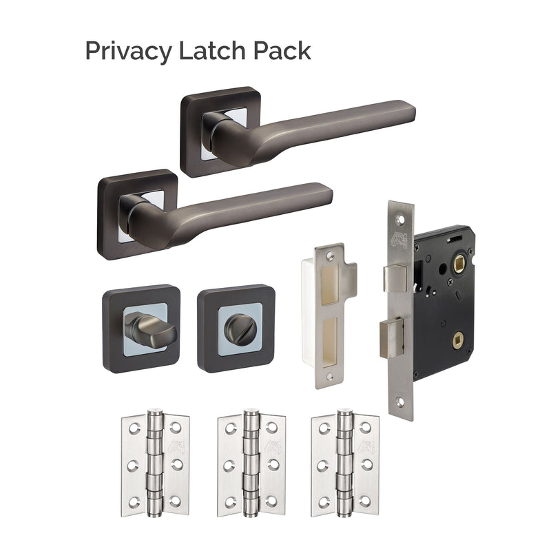 JB Kind Austin Dark Grey Privacy Latch Pack
