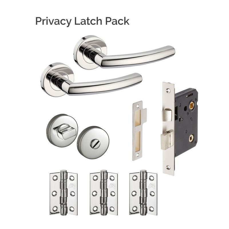 JB Kind Raven Polished Privacy Latch Pack